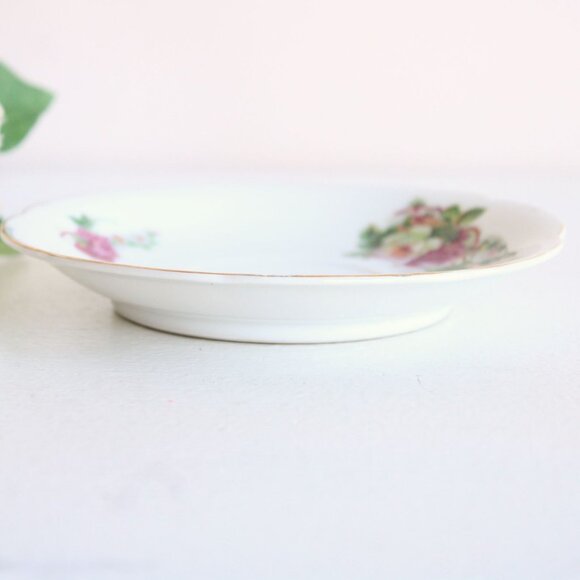 Vintage 1940s 1950s Tea Saucer, Made In Occupied Japan, Pink Rose China Plate - Picture 7 of 9